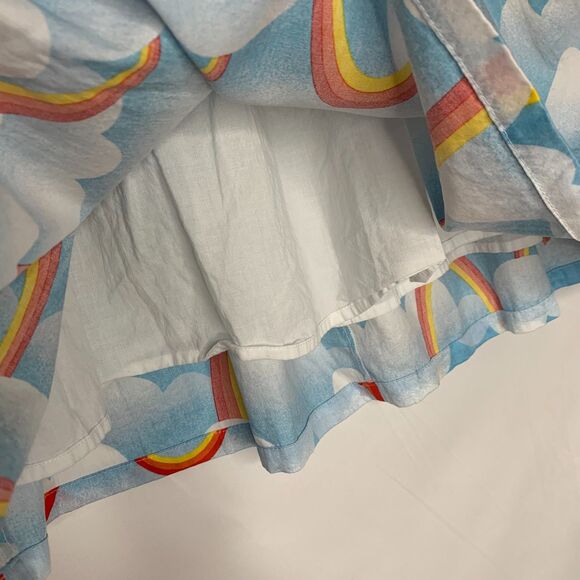 MODCLOTH On My Wavelength Skater Skirt Rainbow Size Small - Picture 5 of 11
